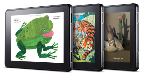 Kindle Fire with Children's Books